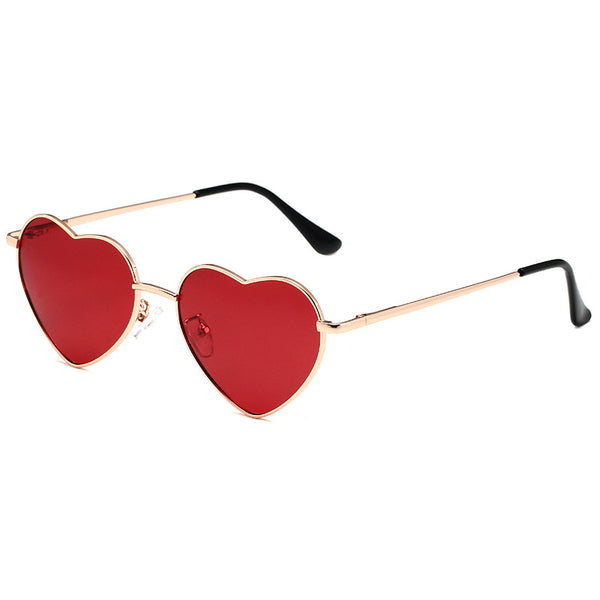 Wholesale Casual Vacation Heart Shape TAC Special-shaped Mirror Full Frame Women Sunglasses