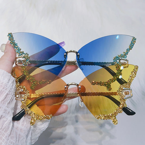 Wholesale Simple Style Butterfly PC Butterfly Frame Full Frame Women Sunglasses