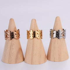 Wholesale Simple Style Geometric Stainless Steel Plating Inlay Zircon 18K Gold Plated Rose Gold Plated Rings - ChicMeto