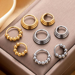 Wholesale 1 Piece Nose Rings & Studs Simple Classic Style Circle 316 Stainless Steel Plating - ChicMeto