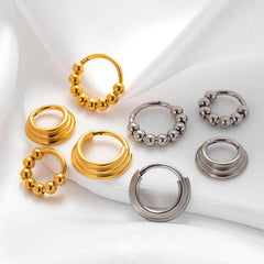 Wholesale 1 Piece Nose Rings & Studs Simple Classic Style Circle 316 Stainless Steel Plating - ChicMeto