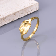 Wholesale Jewelry Simple Style Solid Color 304 Stainless Steel Titanium Steel 18K Gold Plated Rings - ChicMeto