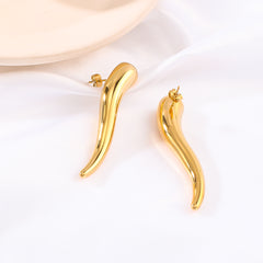 Wholesale 1 Pair Simple Classic Style Solid Color Polishing Plating 304 Stainless Steel 18K Gold Plated Ear Studs - ChicMeto