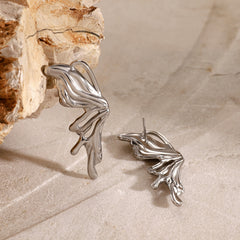 wholesale Simple Classic Style Butterfly 304 Stainless Steel Ear Studs - ChicMeto