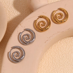 Wholesale 1 Pair Simple Classic Style Solid Color Plating 304 Stainless Steel Ear Studs - ChicMeto