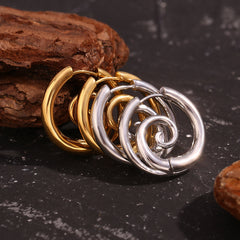 Wholesale 1 Pair Simple Classic Style Solid Color Plating 304 Stainless Steel Ear Studs - ChicMeto