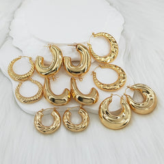 Wholesale 1 Pair Vintage Style Simple U Shape Geometric Plating 304 Stainless Steel Gold Plated Ear Studs - ChicMeto