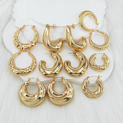 Wholesale 1 Pair Vintage Style Simple U Shape Geometric Plating 304 Stainless Steel Gold Plated Ear Studs - ChicMeto