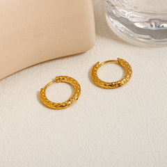 Wholesale 1 Pair IG Style Simple Style Commute Circle 304 Stainless Steel Earrings - ChicMeto