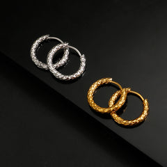 Wholesale 1 Pair IG Style Simple Style Commute Circle 304 Stainless Steel Earrings - ChicMeto