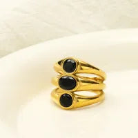 Wholesale Simple Style Commute Geometric Titanium Steel Inlay Zircon Rings - ChicMeto