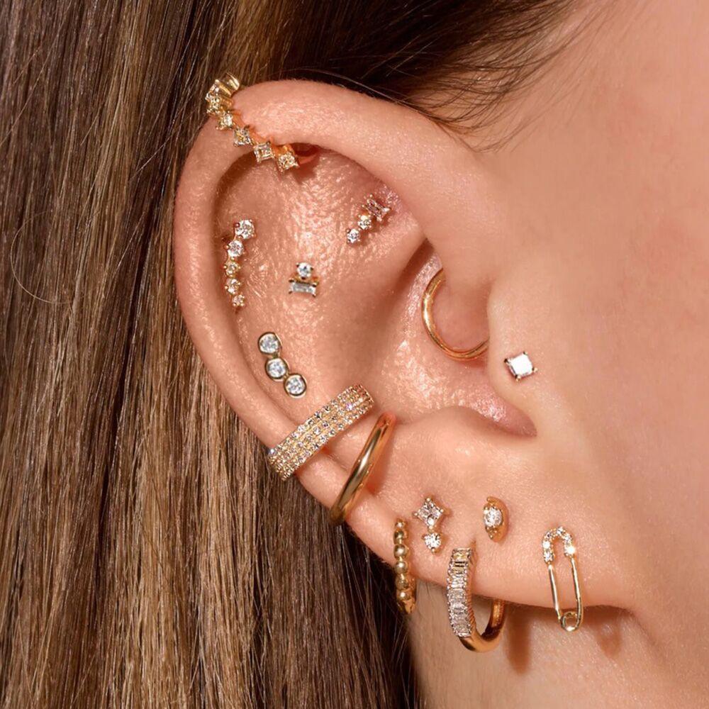 Wholesale 1 Piece 1 Pair Elegant Streetwear Geometric Inlay Copper Zircon Ear Studs - ChicMeto