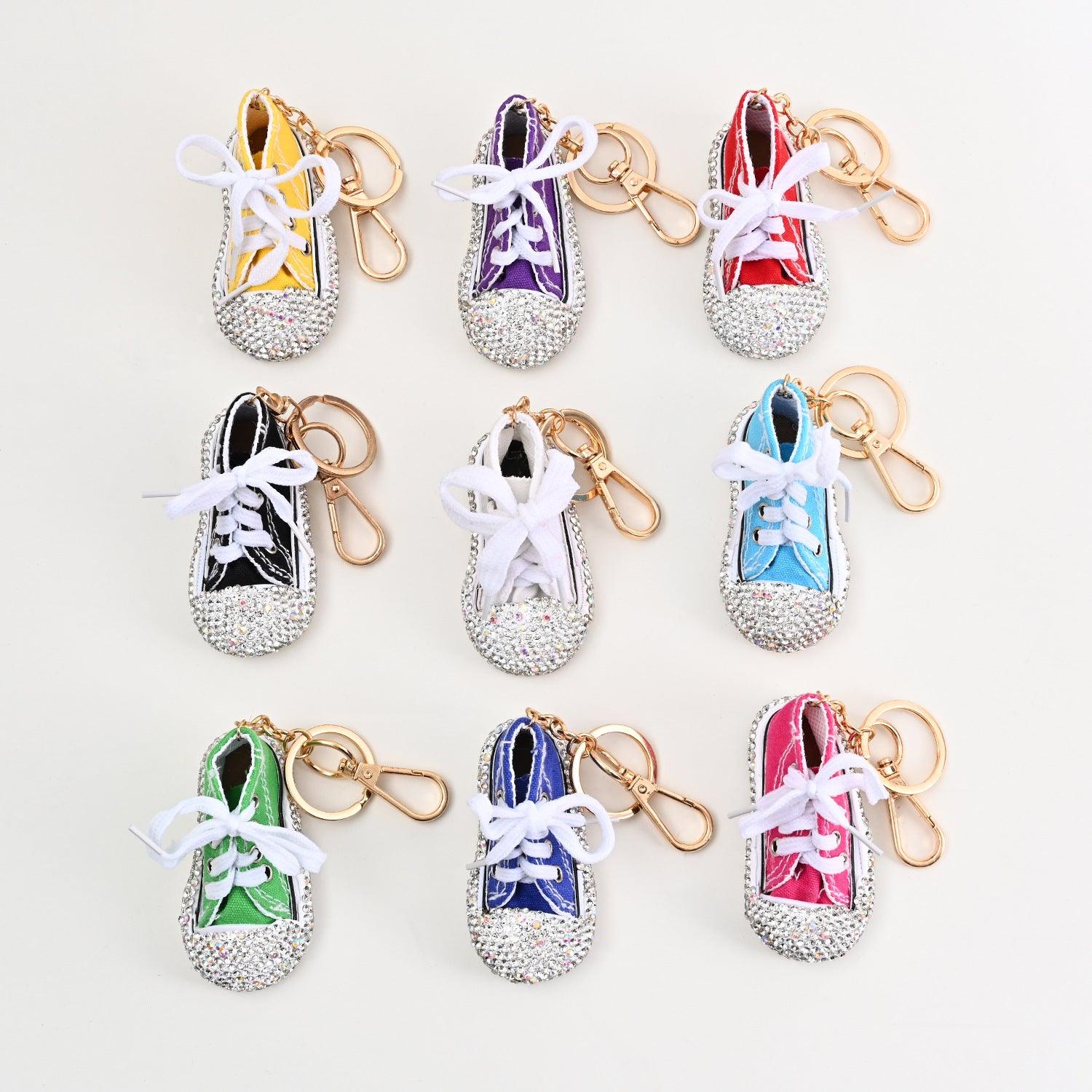 Wholesale 1 Piece Fashion Shoe Alloy Rhinestone Unisex Bag Pendant Keychain - ChicMeto