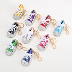 Wholesale 1 Piece Fashion Shoe Alloy Rhinestone Unisex Bag Pendant Keychain - ChicMeto