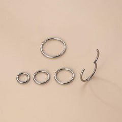 Wholesale 1 Piece Nose Rings Studs Fashion Circle Pure Titanium Plating - ChicMeto