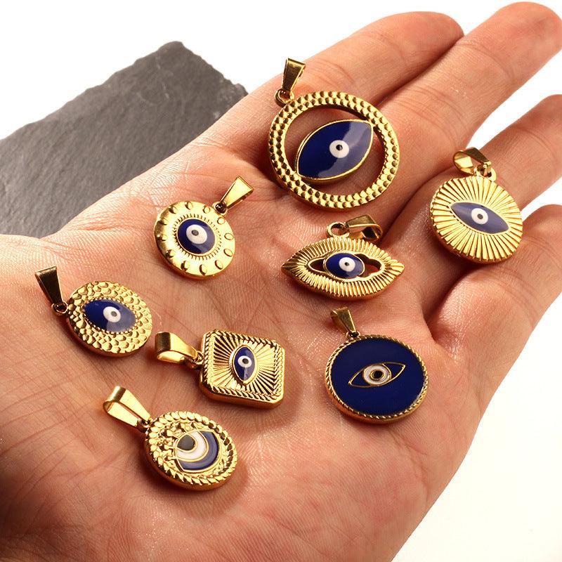 Wholesale 1 Piece Retro Simple Style Devil's Eye Stainless Steel Plating Pendant Jewelry Accessories - ChicMeto