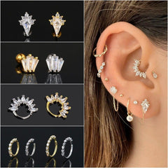 Wholesale 1 Piece Simple Classic Style Geometric Copper Ear Studs - ChicMeto