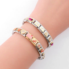 Wholesale 1 Piece Stainless Steel Constellation Heart Shape Crown Bracelet DIY Module Accessories - ChicMeto