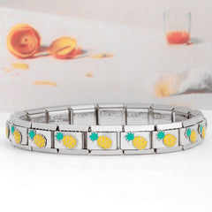 Wholesale 1 Piece Stainless Steel Constellation Heart Shape Crown Bracelet DIY Module Accessories - ChicMeto