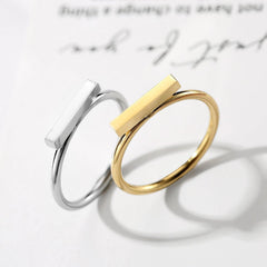 Wholesale 304 Stainless Steel Gold Plated Simple Style Plating Geometric Rings - ChicMeto