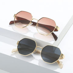 Wholesale Basic Lady Simple Style Geometric PC Polygon Full Frame Women's Sunglasses - ChicMeto