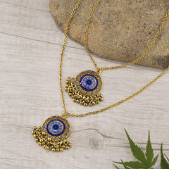 Wholesale Bohemian Bell Acrylic Alloy Double Layer Necklaces - ChicMeto