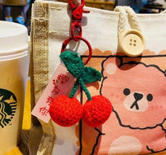 Wholesale Cartoon Style Fruit Plush Unisex Bag Pendant Keychain - ChicMeto