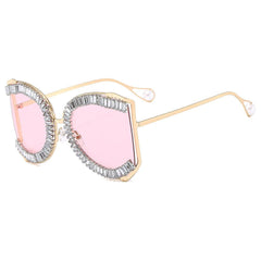 Wholesale Casual Color Block AC Square Full Frame Women's Sunglasses - ChicMeto