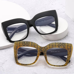 Wholesale Casual Commute Color Block AC Square Full Frame Women's Sunglasses - ChicMeto