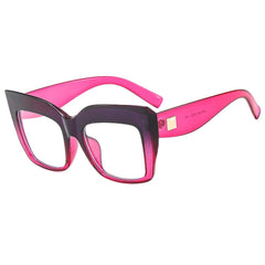 Wholesale Casual Commute Color Block AC Square Full Frame Women's Sunglasses - ChicMeto