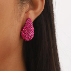 Wholesale Casual Geometric Alloy Rhinestones Ear Studs - ChicMeto