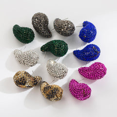 Wholesale Casual Geometric Alloy Rhinestones Ear Studs - ChicMeto