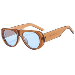 Wholesale Casual Geometric PC Toad Glasses Full Frame Women's Sunglasses - ChicMeto