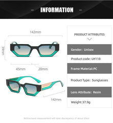 Wholesale Casual Simple Style Geometric PC Square Full Frame Women's Sunglasses - ChicMeto