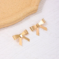 Wholesale Casual Sweet Bow Knot Alloy Ear Studs - ChicMeto