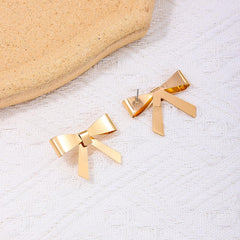 Wholesale Casual Sweet Bow Knot Alloy Ear Studs - ChicMeto