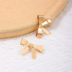 Wholesale Casual Sweet Bow Knot Alloy Ear Studs - ChicMeto