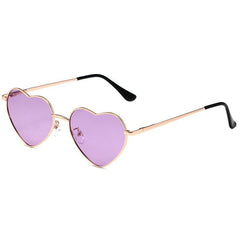 Wholesale Casual Vacation Heart Shape TAC Special-shaped Mirror Full Frame Women Sunglasses - ChicMeto