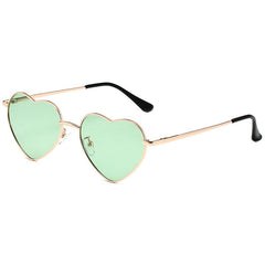 Wholesale Casual Vacation Heart Shape TAC Special-shaped Mirror Full Frame Women Sunglasses - ChicMeto