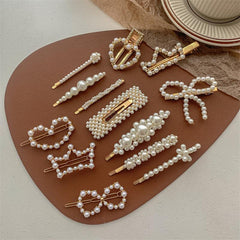 Wholesale Chinoiserie Gradient Color Artificial Pearl Hair Clip 1 Piece - ChicMeto