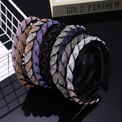 Wholesale Classic Style Color Block Rhinestone Inlay Rhinestones Hair Band - ChicMeto