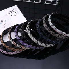 Wholesale Classic Style Color Block Rhinestone Inlay Rhinestones Hair Band - ChicMeto