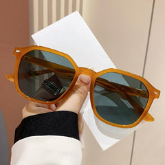 Wholesale Classic Style Solid Color PC Square Full Frame Women Sunglasses - ChicMeto