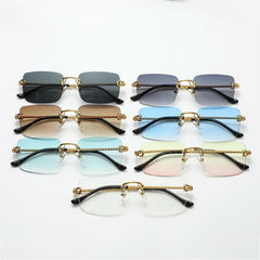 Wholesale Classic Style Square PC Square Frameless Women's Sunglasses - ChicMeto