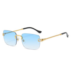 Wholesale Classic Style Square PC Square Frameless Women's Sunglasses - ChicMeto