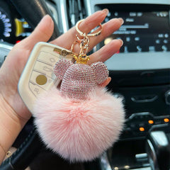 Wholesale Cute Bear Alloy Keychain | Rhinestone Inlay, Women's Bag Pendant - ChicMeto