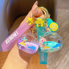 Wholesale Cute Cartoon Character PVC Acrylic Alloy Printing Bag Pendant Keychain - ChicMeto