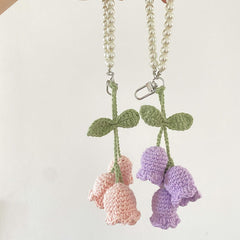 Wholesale Cute Flower Yarn Women's Keychain - ChicMeto