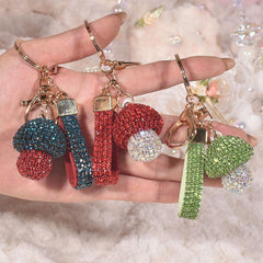 Wholesale Cute Pastoral Mushroom Artificial Crystal Women's Bag Pendant Keychain - ChicMeto