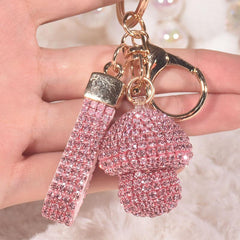 Wholesale Cute Pastoral Mushroom Artificial Crystal Women's Bag Pendant Keychain - ChicMeto